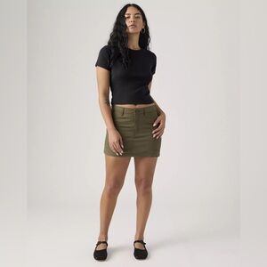 Levi’s '94 Cargo Military Army 90s Grunge Mini Skirt Olive Green Cotton Retro